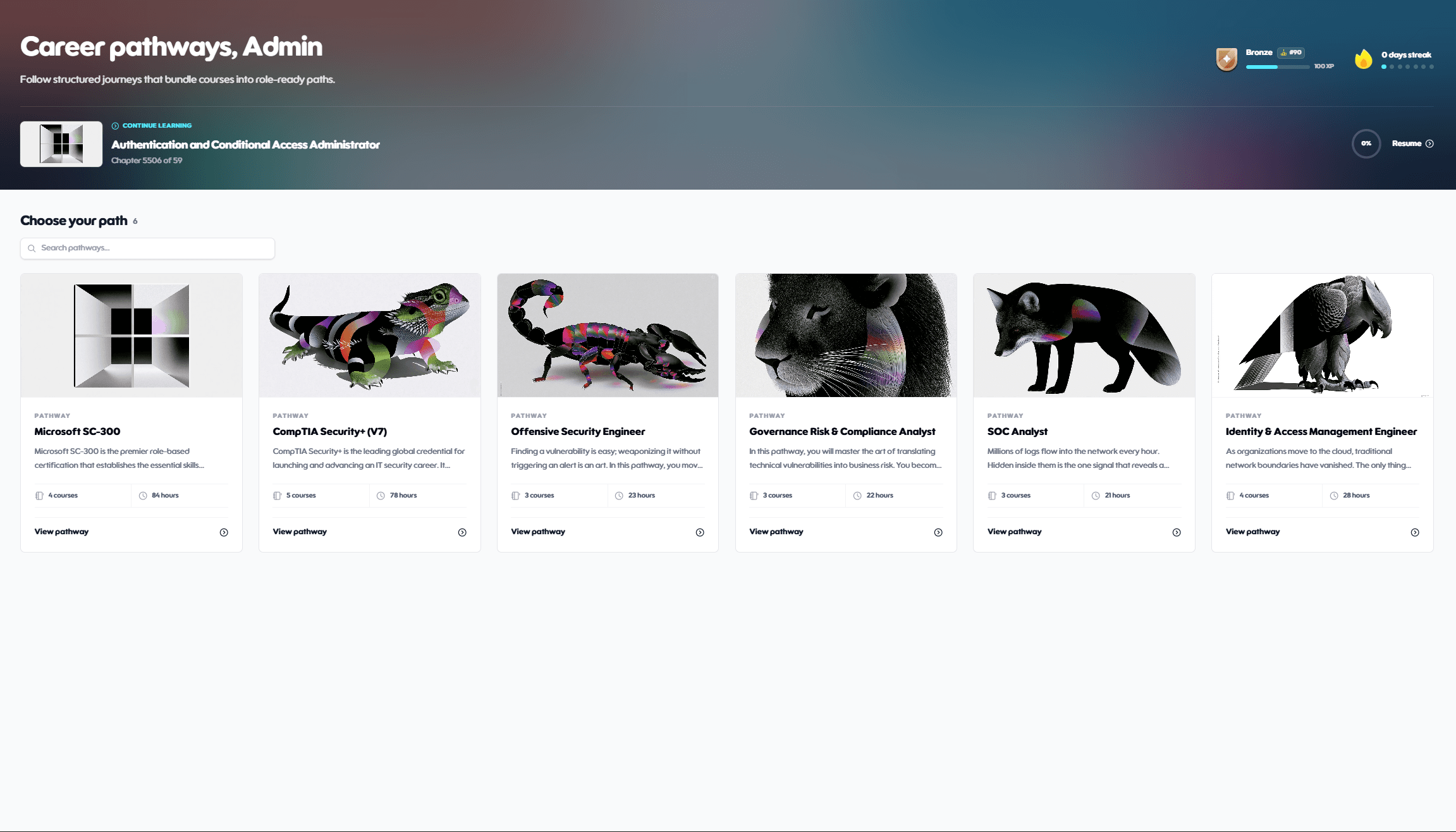 The CyberKy career pathways page